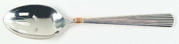 Golden Ashmont (Sterling, 1991, Gold Accent) Pierced Tablespoon (Serving Spoon)