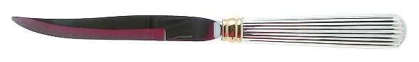 Golden Ashmont (Sterling, 1991, Gold Accent) Individual Steak Knife Hollow Handle