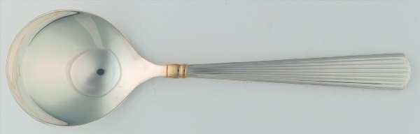 Golden Ashmont (Sterling, 1991, Gold Accent) Round Bowl Soup Spoon (Cream Soup)