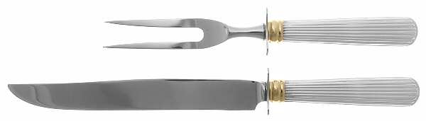 Golden Ashmont (Sterling, 1991, Gold Accent) Small Stainless Blade 2-Piece Steak Carving Set