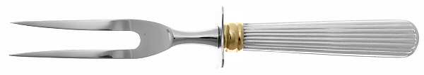 Golden Ashmont (Sterling, 1991, Gold Accent) Small Steak Carving Fork with Stainless Prongs