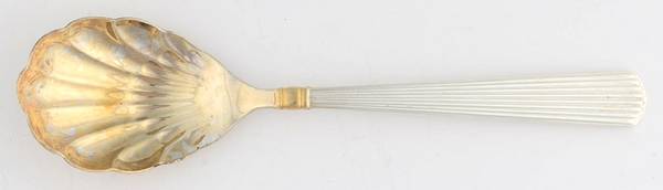 Golden Ashmont (Sterling, 1991, Gold Accent) Sugar Shell Spoon