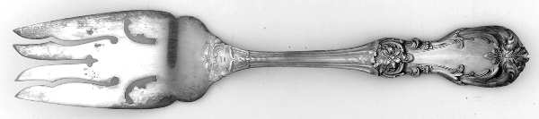 Golden Burgundy (Sterling) Medium Solid Cold Meat Serving Fork