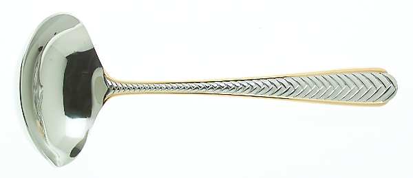 Golden Braid (Stainless, Gold Accent) Solid Gravy Ladle
