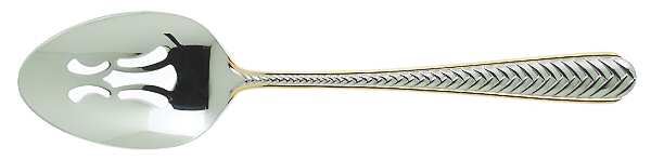 Golden Braid (Stainless, Gold Accent) Pierced Tablespoon (Serving Spoon)