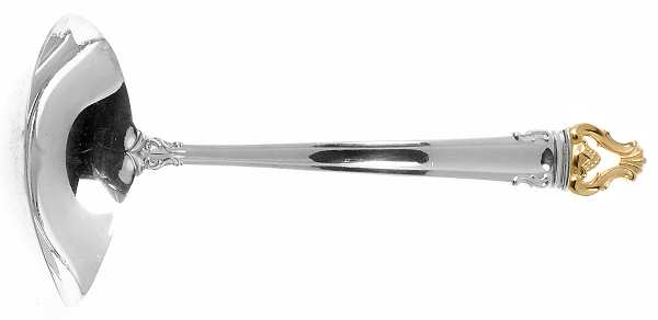 Golden Crown (Silverplate, Gold Accent, 1969) Solid Gravy Ladle