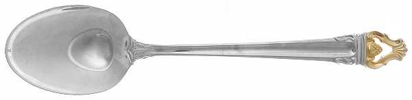 Golden Crown (Silverplate, Gold Accent, 1969) Place/Oval Soup Spoon