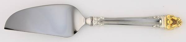 Golden Crown (Silverplate, Gold Accent, 1969) Cheese Knife with Stainless Blade