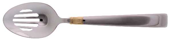 Golden Castlegate (Stainless, Gold Accent) Pierced Tablespoon (Serving Spoon)