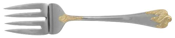 Golden Chardonnay (Stainless) Medium Solid Cold Meat Serving Fork