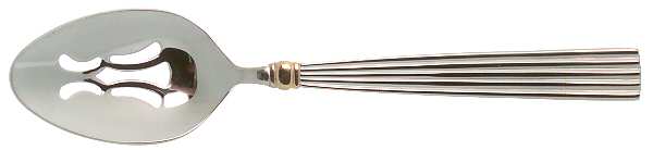 Golden Crescendo (Stainless, Gold Accent) Pierced Tablespoon (Serving Spoon)