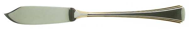Golden Miro (Stainless-Gold Accent) Flat Handle Master Butter Knife