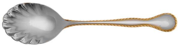 Golden Regatta (Stainless, Gold Accent) Sugar Shell Spoon