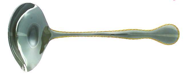 Golden Regatta (Stainless, Gold Accent) Solid Gravy Ladle