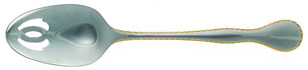 Golden Regatta (Stainless, Gold Accent) Pierced Tablespoon (Serving Spoon)