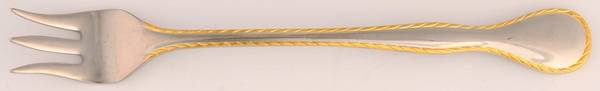 Golden Regatta (Stainless, Gold Accent) Cocktail/Seafood Fork