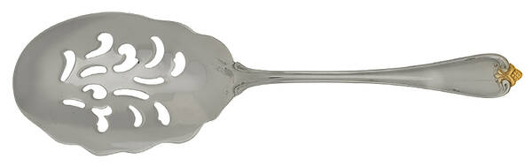 Golden Rosecliff (Stainless-Gold Accent) Solid Macaroni Server