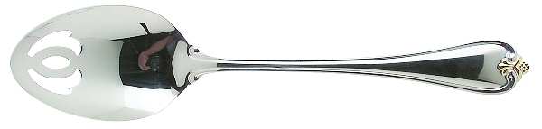 Golden Rosecliff (Stainless-Gold Accent) Pierced Tablespoon (Serving Spoon)