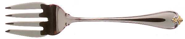 Golden Rosecliff (Stainless-Gold Accent) Medium Solid Cold Meat Serving Fork
