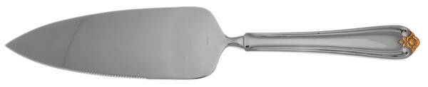 Golden Rosebud (Stainless) Pie Server with Serrated Stainless Blade HC