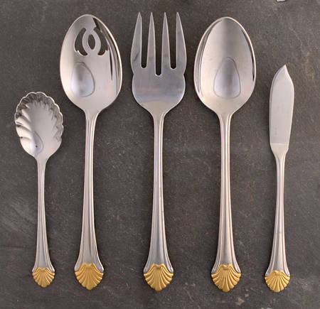 Golden Seafare (Stainless-Gold) 5 Piece Hostess Set