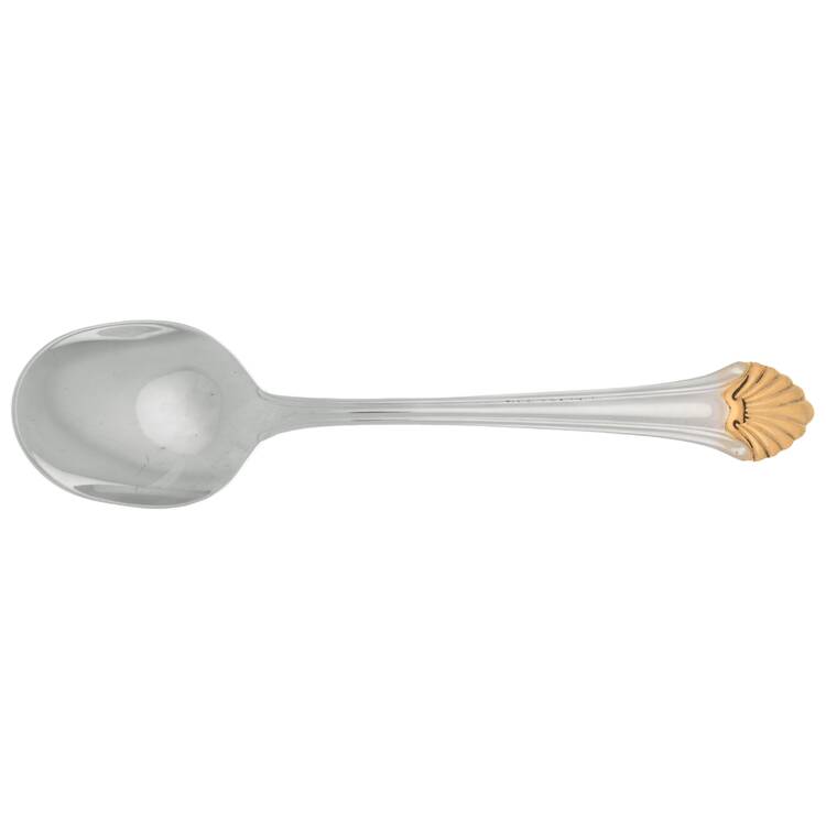 Golden Seafare (Stainless-Gold) Round Bowl Soup Spoon (Cream Soup) HC