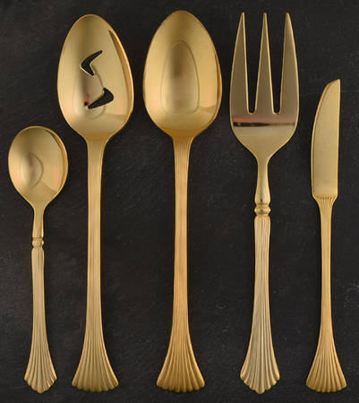 Golden Shell (Gold Electroplate) 5 Piece Hostess Set