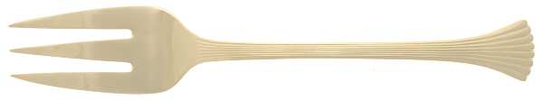 Golden Shell (Gold Electroplate) Medium Solid Cold Meat Serving Fork