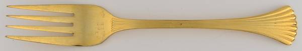 Golden Shell (Gold Electroplate) Individual Salad Fork