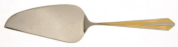 Golden Spire (Stainless, Gold Accent) Pie and Cake Server, Solid Piece