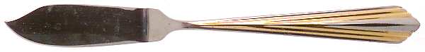 Golden Spire (Stainless, Gold Accent) Flat Handle Master Butter Knife