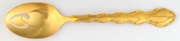 Golden Summertime (Gold Electroplate) Pierced Tablespoon (Serving Spoon)