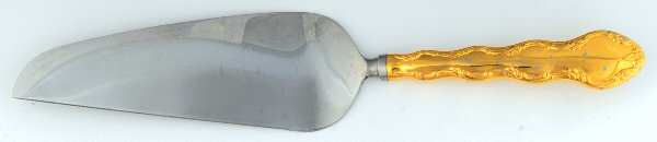 Golden Summertime (Gold Electroplate) Pie & Cake Server with Stainless Blade