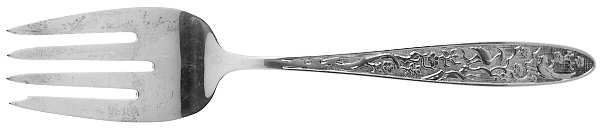 Golden Tree of Life (Sterling, 1974) Medium Solid Cold Meat Serving Fork