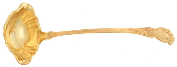 Golden Tiger Lily (Gold Electroplate) Punch Ladle Solid Piece