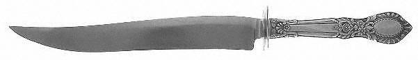 Guildhall (Sterling, 1941, No Monos) Large Stainless Blade Roast Carving Knife