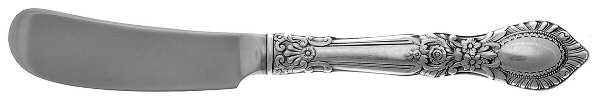 Guildhall (Sterling, 1941, No Monos) Butter Spreader Hollow Hdl-Paddle/Stainless Blade