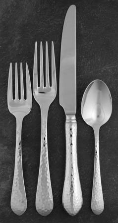 Hammered Antique Glossy (Stainless) 4 Piece Place Setting