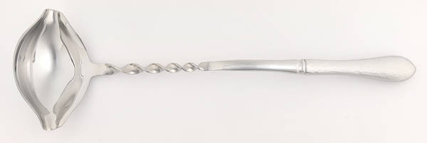 Hammered Antique Glossy (Stainless) Punch Ladle with Stainless Bowl HC