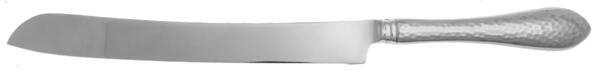 Hammered Antique Glossy (Stainless) Wedding Cake Knife with Stainless Blade HC