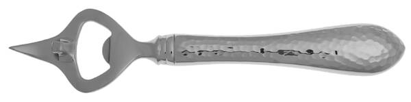 Hammered Antique Glossy (Stainless) Bottle/Can Opener with Stainless Bowl HC