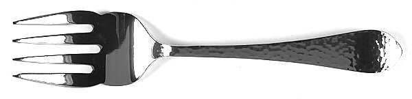 Hammered Antique Glossy (Stainless) Medium Solid Cold Meat Serving Fork