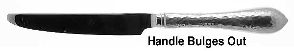 Hammered Antique Glossy (Stainless) New French Hollow Knife