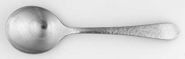 Hammered Antique Glossy (Stainless) Round Bowl Soup Spoon (Cream Soup)