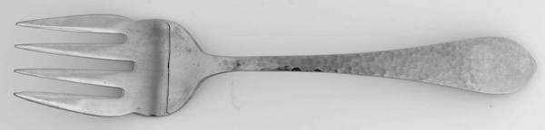 Hammered Antique Glossy (Stainless) Medium Solid Cold Meat Serving Fork