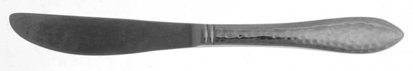 Hammered Antique Glossy (Stainless) Flat Handle Butter Spreader