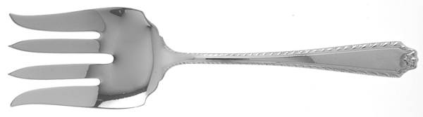 Hawthorne (Sterling, 1934) Medium Solid Cold Meat Serving Fork