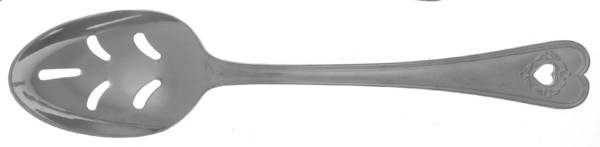 Hearts & Flowers (Stainless) Pierced Tablespoon (Serving Spoon)