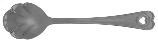 Hearts & Flowers (Stainless) Sugar Shell Spoon