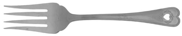 Hearts & Flowers (Stainless) Large Solid Cold Meat Serving Fork